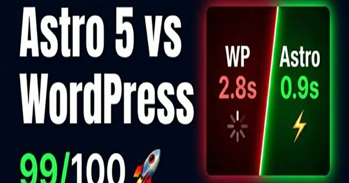 Astro 5 vs WordPress : Pourquoi j'ai choisi un framework statique pour mon blog